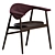 Modern Masculo Wood Dining Chairs 3D model small image 2