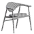 Modern Masculo Wood Dining Chairs 3D model small image 3