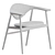 Modern Masculo Wood Dining Chairs 3D model small image 4