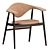 Modern Masculo Wood Dining Chairs 3D model small image 5