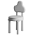 Agatha 09 Oak Dining Chair 3D model small image 2