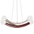 Burgundy & Ivory Pendant Light 3D model small image 4
