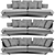 B&B Italia Arne Modern Sofa 3D model small image 2