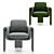 Artisan Henna Accent Chair 3D model small image 3