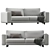 Elegant Casamilano Hampton Sofa 3D model small image 2