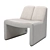 Sleek Bouclé Macintosh Chair 3D model small image 2