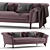 Elegant Parlor Sofa, Non-overlapping Unwrapped 3D model small image 1