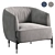 Luxury Chic Armchair Diga Nicoline 3D model small image 1