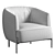 Luxury Chic Armchair Diga Nicoline 3D model small image 3
