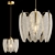 Feather Drum Glass Pendant Lamp 3D model small image 2