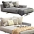 Modern Flexform Chaise Lounge 3D Model 3D model small image 1