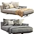 Modern Flexform Chaise Lounge 3D Model 3D model small image 5