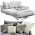 Modern Flexform Chaise Lounge 3D Model 3D model small image 6