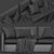West Elm Harris 2-Seater Sofa 3D model small image 5