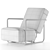 Modern Minimalist ABC Armchair Design 3D model small image 5