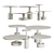 Baxter Pilar Coffee Tables Set 3D model small image 2