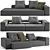 Modern B&B Italia Andy Sofa 3D model small image 1