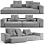 Modern B&B Italia Andy Sofa 3D model small image 2