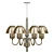 Vintage Scandinavian Design Chandelier 3D model small image 1