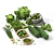 Green Veggie Variety Set: 3D 3D model small image 1