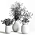 Concrete Vase Bouquet Set 3DIO 3D model small image 5