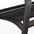 Anthracite Steel Garden Bench 3D model small image 3