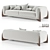 Elegant 3-Seater Softbay Sofa 3D model small image 1