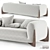 Elegant 3-Seater Softbay Sofa 3D model small image 2