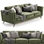 Sleek Timber Olio Sofa 3D model small image 3