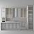 Adjustable Neoclassic Kitchen Unit 3D model small image 7