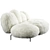 Italian Designer Edra Cipria Sofa 3D model small image 4