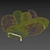 Italian Designer Edra Cipria Sofa 3D model small image 6
