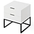 Modern Bedside Table Kobe Oak 3D model small image 3