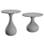 Modern Aqua Side Table Duo 3D model small image 2
