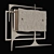 Elegant Geometric Glass Wall Lamp 3D model small image 4