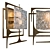 Elegant Geometric Glass Wall Lamp 3D model small image 8