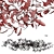 Elegant Gingko Chandelier Collection 3D model small image 4