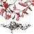 Elegant Gingko Chandelier Collection 3D model small image 5