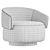 Twibe Modern Swivel Armchair 3D model small image 3