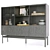 Oak Finish Kitchen Cabinet Eco-Friendly 3D model small image 3