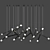 Sleek Glass Metal LED Chandelier 3D model small image 2