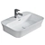 Modern White Washbowl Set 3D model small image 1