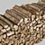 Modern Firewood Decor Pack 3D model small image 3