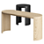 Modern Ash Side Tables Set 3D model small image 1