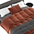 Sleek Minotti Roger Bed 3D model small image 2