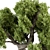 White & Green Bouquet Tray Set 3D model small image 3
