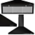 Whirlpool Black Stainless Kitchen Set 3D model small image 3