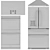 Whirlpool Black Stainless Kitchen Set 3D model small image 6