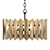 Elegant Quill Chandelier Light Fixture 3D model small image 1