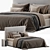 Meridiani Stone Plus 3D Bed 3D model small image 1